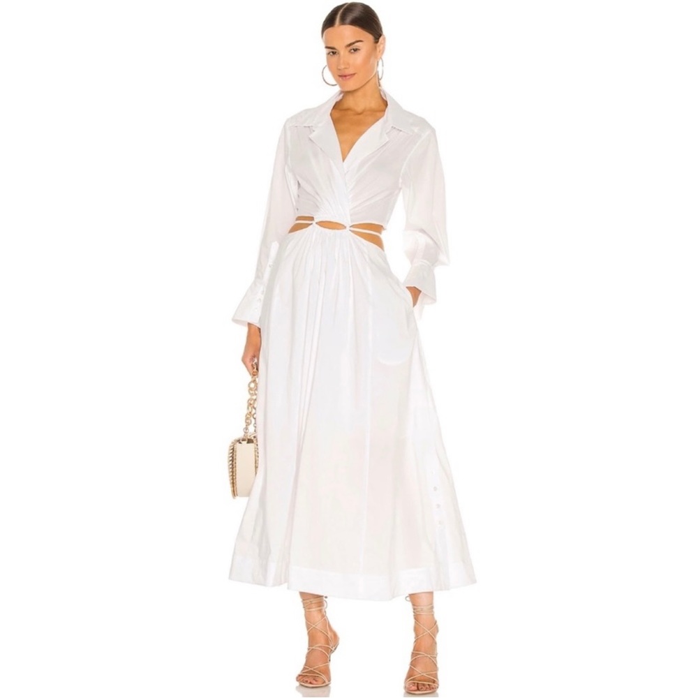 JONATHAN SIMKHAI Alex Pleated Cut Out Dress